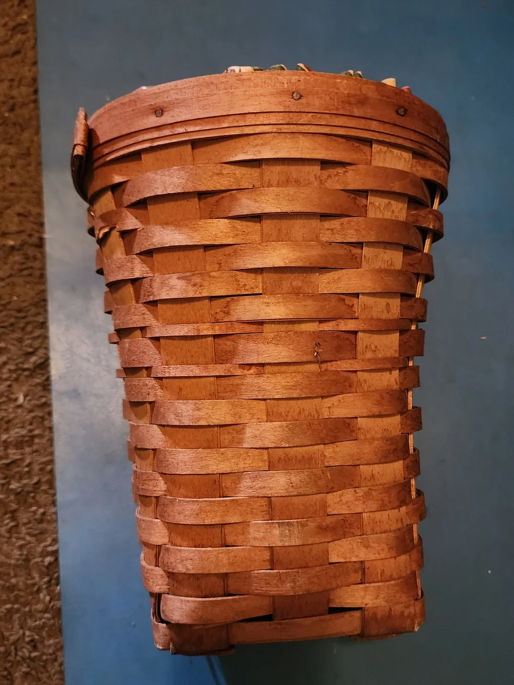 Longaberger Baskets Handwoven Wood Basket - Natural Brown